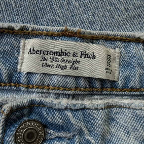 Abercrombie & Fitch 90s Ultra High Rise Straight Leg Jean Women's 16 Short - Picture 12 of 14
